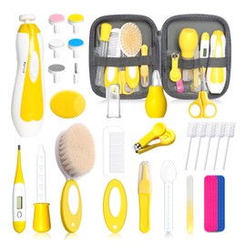 Baby Healthcare and Grooming Kit for Newborn Kids, 31PCS Upgraded Safety Baby Care Kit, Newborn Nursery Health Care Set, Baby Care Products (Yellow)