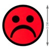 Sad Smiley Magnets - Red - 5 Magnets - 2