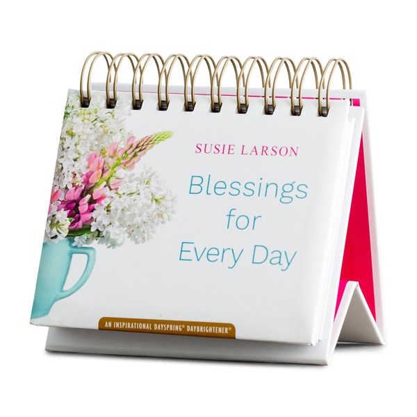 DaySpring Flip Calendar - Susie Larson - Blessings for Every Day, White - 49911