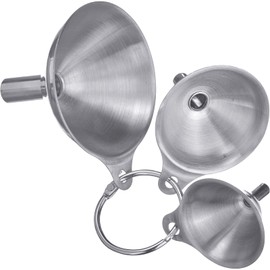 Westmark Funnel Set, 3 Pieces, Diameter 4.5 cm, 5.5 cm and 7.5 cm, Stainless Steel, Mini, Silver, 51192270