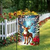 BlissYard Welcome Merry Christmas Garden Flag Deer Flag Winter Garden