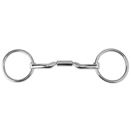 Myler Wide Loose Ring Low Port Comfort Snaffle Bit, Stainless Steel Horse Training Mouthpiece MB04 | Level 2, 5.25"