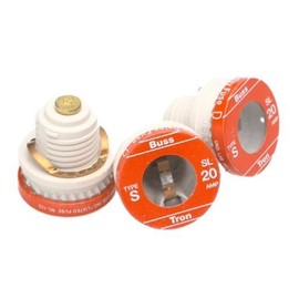 Bussmann BP/SL-20 20 Amp Time Delay Loaded Link Rejection Base Plug Fuse, 125V UL Listed Carded, 3-Pack by Bussmann
