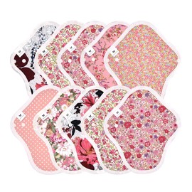 Panty Liner NO 3 Organic Cotton, Set of 10, v13 po, Vivid Pink, Cute and Elegant Reddish Pink