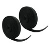 QualGear VR1-B-1-P-2PK Reusable Self Gripping Cable Tie Roll, Black -