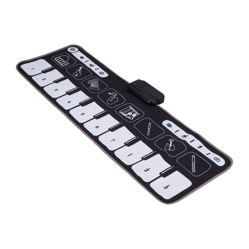Kids Piano Mat 43.3 X 14.2in Adjustable Volume 10 Keys