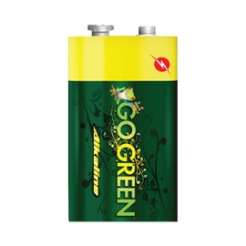 Go Green Power 24005 - 9V Alkaline Batteries, 1pk, 1 ea, green