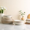 AmorArc Ceramic Dinnerware Sets,Handmade Reactive Glaze Stoneware Plates and Bowls