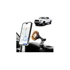 Karltys Magnetic Phone Mount Compatible with Toyota Tacoma 2016-2023, 360° Rotating Dashboard Cell Phone Holder with Aluminum Adjustable Arm, Strong Magnetic Dashboard Mount for Mag Safe