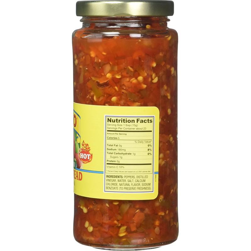 Cento Diced Hot Cherry Peppers, Hoagie Spread 12 Ounce (Pack
