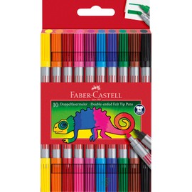 FABER-CASTELL 205072 - Pen Set with Felt Tip Pens and Colouring Pencils, 22 Pieces, for Children and Adults