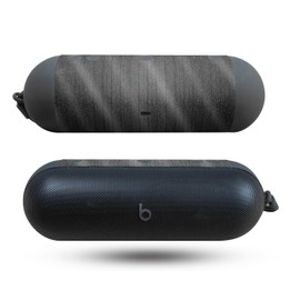 Glossy Glitter Speaker Skin Compatible with Beats Pill (2024) - Black Wood - Premium 3M Vinyl Protective Wrap Decal Cover - Easy to Apply | Crafted in The USA by MightySkins