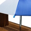 Relaxdays Squirrel Table Wooden Squirrel Bench with 2 Umbrellas Squirrel