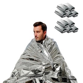 TS CORP Aluminum Sheet, Set of 5, Emergency Sheet, Low Crinkle Noise, Quiet, Aluminum Blanket, Survival Sheet, Stock, Heat Retention, Disaster Preparedness (10)