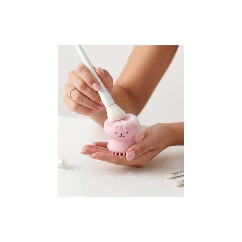 Limpiador de brochas de maquillaje de silicona, limpieza de cosméticos