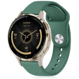 Strisinho Silicone Watch Bands Compatible with Garmin Venu 3S/Vivoactive 4S/Venu 2S/Vivomove 3S, 18mm Soft Sport Replacement Wristband Straps for Garmin Forerunner 255S/255S Music/265S