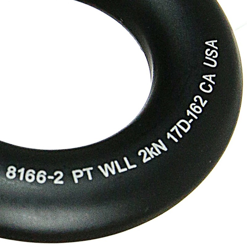 Fusion Climb Small 2-Inch Blue Aluminum O-Ring - Black (5-Pack)