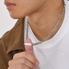 xuanhang Unisex Stainless Steel Bar Pendant Chain Necklace for Men
