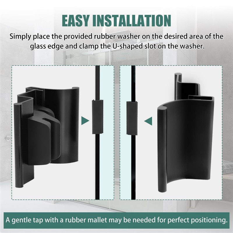 Axfvd RV Shower Door Handle Assembly with Set Screw -