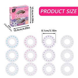 12Pcs Beautiful Hair Jewels Bling Kids Hair Gem Stamper Funny Hair Bedazzler Kit Durable Hair Bling Sticker Jewels Stamper for Kids Girls