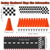 Windspeed Race Car Party Supplies, 38 Pcs Set: 24 Checkered