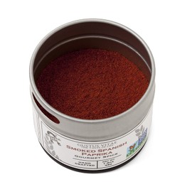 Smoked Spanish Paprika - Non GMO Project Verified - Packed In Magnetic Tins - Sustainable - Grown in USA - All Natural - Not Irradiated - Crafted By Gustus Vitae - 1.6 Oz Net Weight - 4 Oz Tin