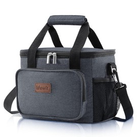 Lifewit Large Lunch Bag, 12 Cans (8.5 L) Insulated Lunch Box, Soft Cool Box, Cooler Bag, for Adults, Men, Women, Dark Grey