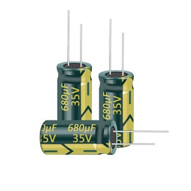 Cermant 10pcs 35V 680UF Capacitor 10X20MM(0.39x0.78in) High Frequency Aluminum Electrolytic Capacitors for TV, LCD Monitor, Game