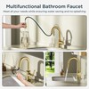 FORIOUS Brushed Gold Bathroom Faucets for Sink 3 or 1