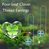 VONALA Four Leaf Clover Earrings 925 Sterling Silver Shamrock Threader