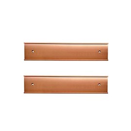 Nameplate Holder Wall or Door 2 Pack (2" x 8", Rose Gold)