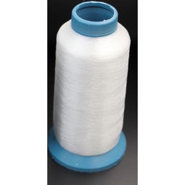 White Nylon Invisible Sewing Thread, Size 0.10mm - 6,000 Meters Cone for Sewing, Quilt, Overlock