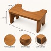 Bamboo Toilet Stool for Adults and Kids, 6.7-Inch Non-Slip Bathroom
