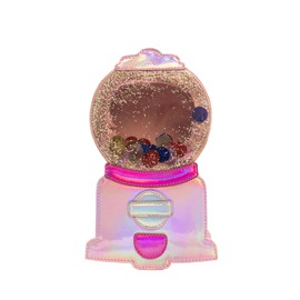 Bewaltz PU Leather Adjustable Strap and Zipper Closure Virtual Pet Novelty Bag - Holiday (Gumball Machine - Pink)