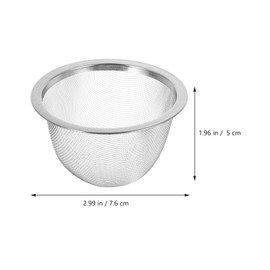 YARNOW Tea Infuser Basket 8pcs Stainless Steel Tea Filter Metal Teapot Replacement Mesh Strainer Insert For Coffee Tea Maker Coffee Brewers Diameter 7.6x5cm Tea Strainers & Filters