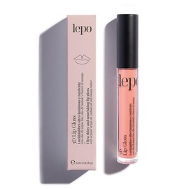LEPO | 3D Lip Gloss, Ultra Bright and Nourishing Lip Gloss, No. 02 Toffee with Organic Argan Oil, Tsubaki Oil and Mango Butter