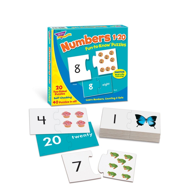 TREND ENTERPRISES, INC. Fun-to-Know® Puzzles: Numbers 1â€“20, multicolor