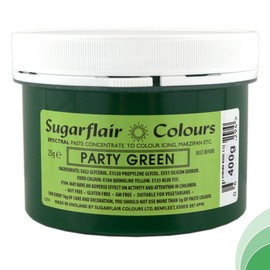 Sugarflair Edible Food Colour - Spectral Paste Bulk Party Green 400G (Party Green)