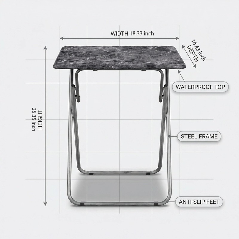 Tv Trays Folding Tv Table, Dinner Table for Eating with