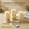 Eywamage Fiber Optic Flameless Pillar Candles with Remote Set of