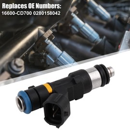 X AUTOHAUX 16600-CD700 0280158042 Fuel Injector for Infiniti FX35 2005-2008 for Infiniti G35 2005-2007 3.5L 3498CC V6