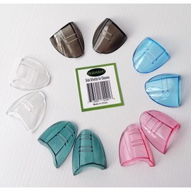 WAHAH 5 Pairs 5 Colors Side Shields for Eyeglasses - Safety Protection Side Shields for Glasses (Transparent, Bronze, Blue, Red, Green)