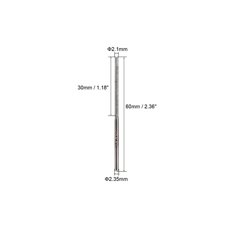 sourcing map Mini Diamond Burrs Grinding Drill Bits for Rotary