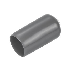 QUARKZMAN Pack of 20 Rubber Caps 10 mm (3/8 Inch) ID Vinyl PVC Round Tube Screw Cap Cover Screw Thread Protective Caps Dark Grey