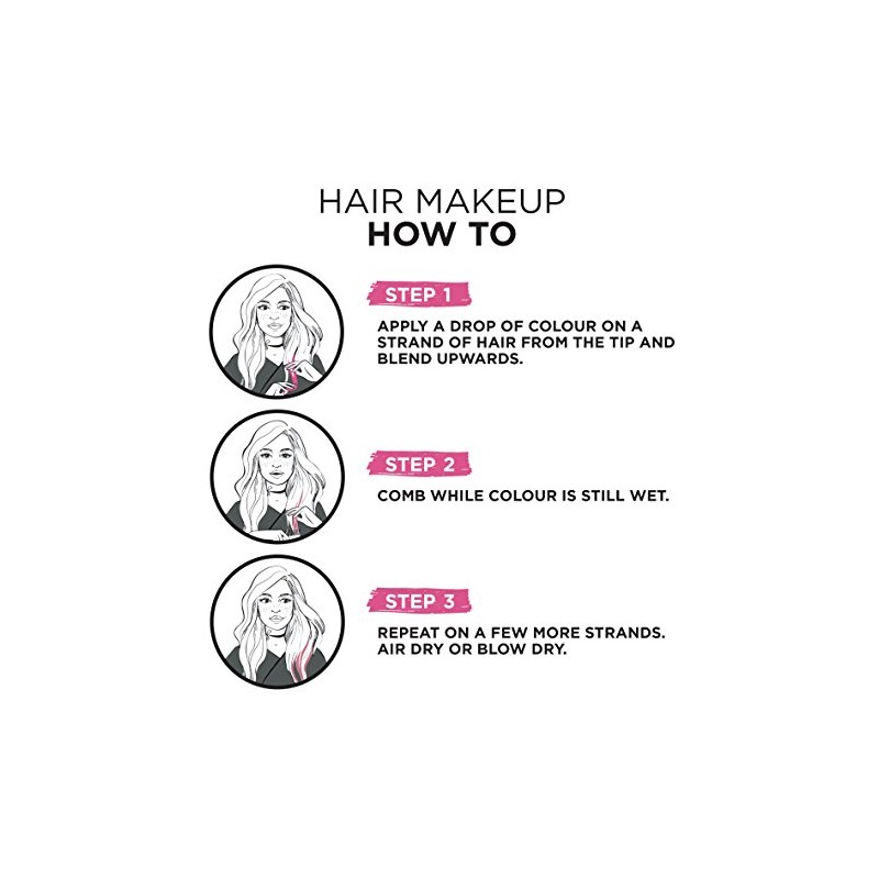Colorista Hair Makeup Temporary Brunette Hair Colour, Mauve Purple