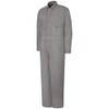 Red Kap Men's Zip-Front Cotton Coverall, Grey, 36