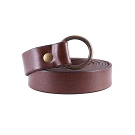 Battle-Merchant Medieval Leather Belt for Men and Women, LARP Medieval Belt, Narrow Viking Pirate Fancy Dress Costume, brown