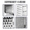 Box Grater Cheese Grater with Handle 4 Sided Stainless Steel