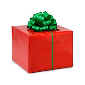 Pack Of 1, 24" x 417' Red Solid Gloss Color Gift Wrap Paper Roll for 175-200 gifts Made In USA