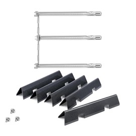 69787 Grill Burner & 7636 Flavorizer Bars for Weber Spirit 300 and GS4 Spirit II E310 Spirit E310 E/S315 E/S320 Grills with Front Control, 15.3" Flavor Bars, 18" Burner Tube, Spirit 2 e310 Grill Parts